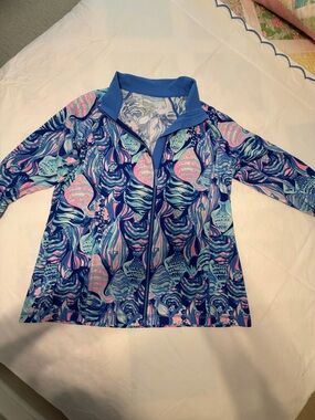 Lilly Pulitzer Blue, Pink & Aqua Seashell Print Jackets